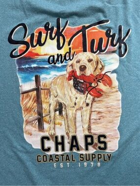 Chaps Men's Teal Short-Sleeve Crewneck T-Shirt